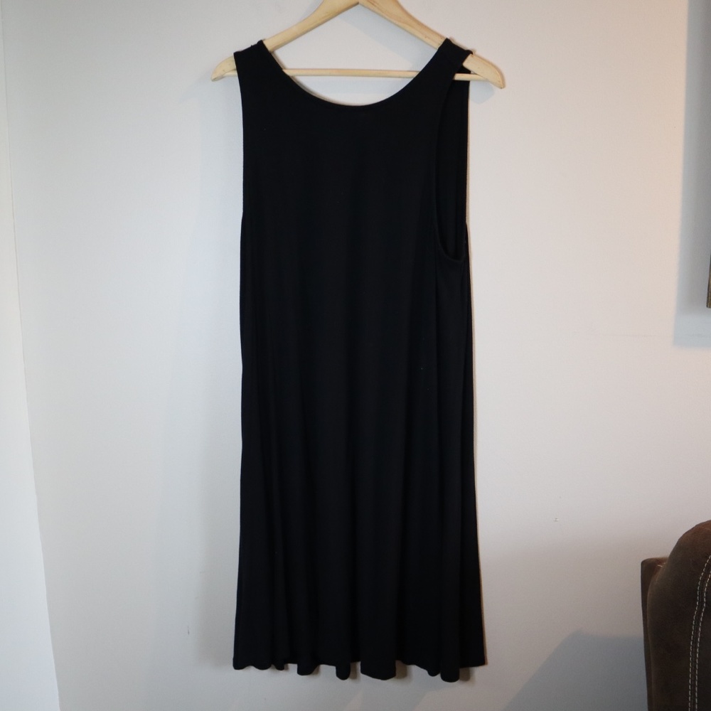Old Navy Black Sleeveless Dress Tank Sundress Solid Womens XL Extra Large - Picture 1 of 3